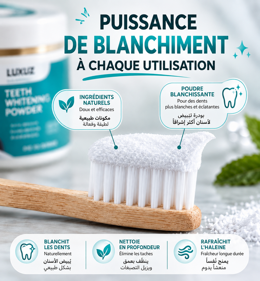 LUXUZ™ – Poudre Blanchissante pour les Dents