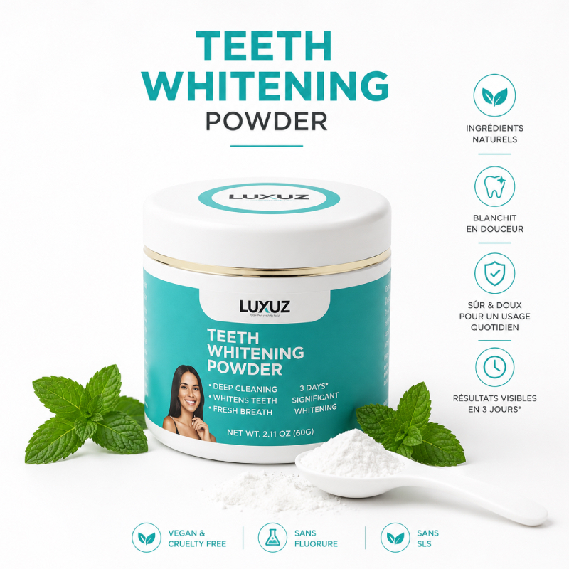 LUXUZ™ – Poudre Blanchissante pour les Dents